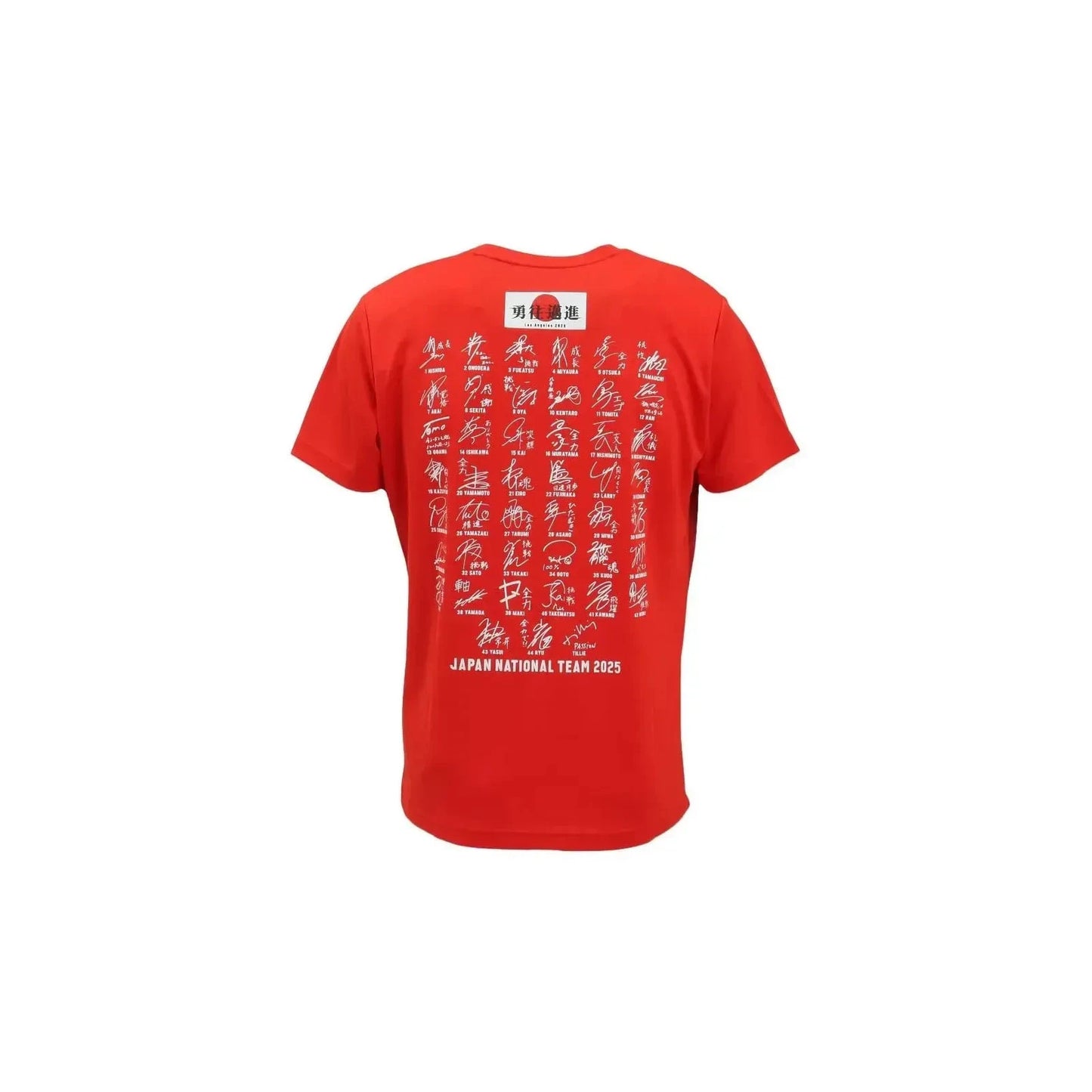 Asics Volleyball 2025 Japan Team Support T-Shirt Signed 2053A287 600 V-Red Japan
