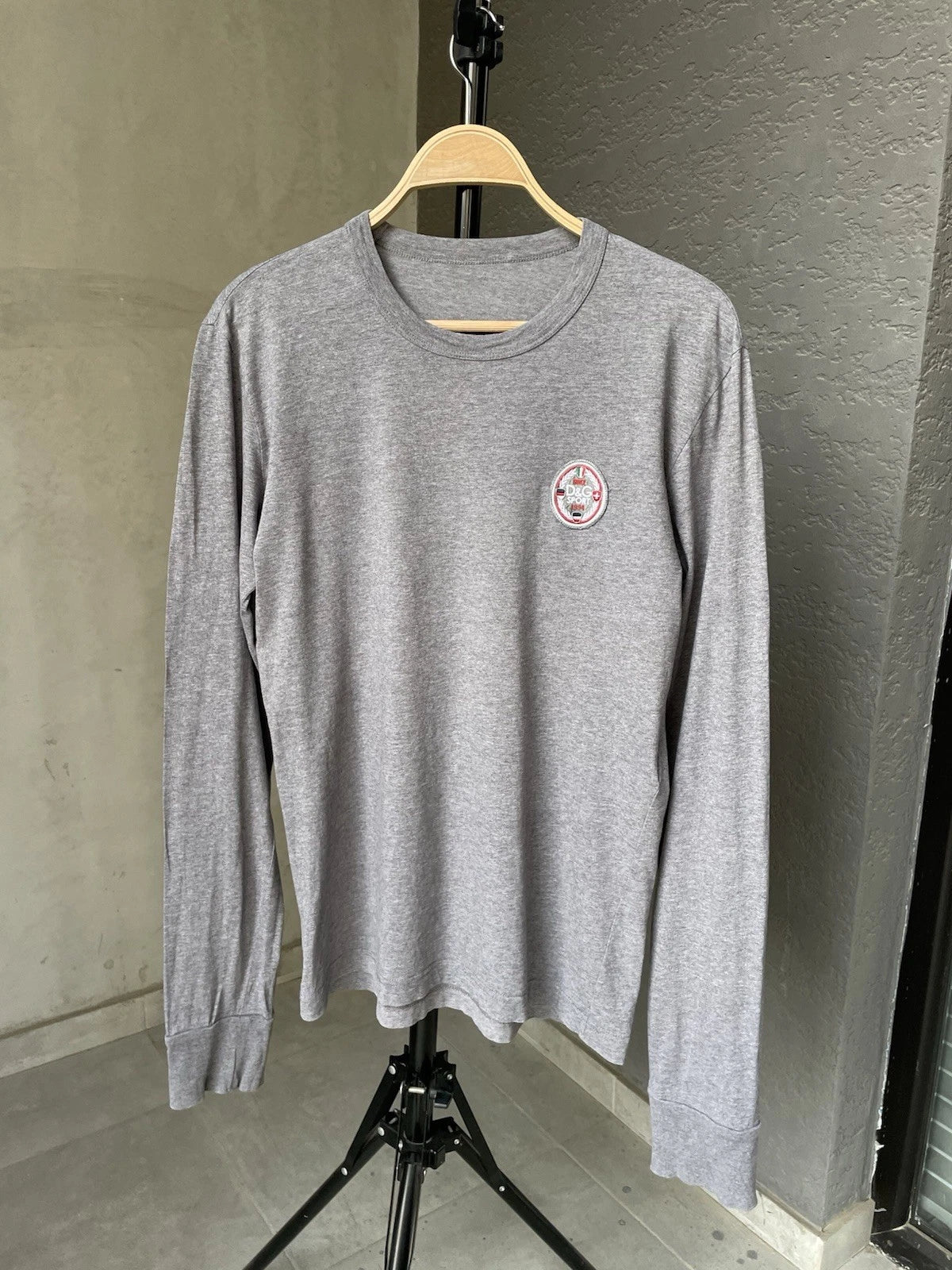 DOLCE & GABBANA Sport Men's Long Sleeve Shirt  Size 48 Graphic Logo D&G