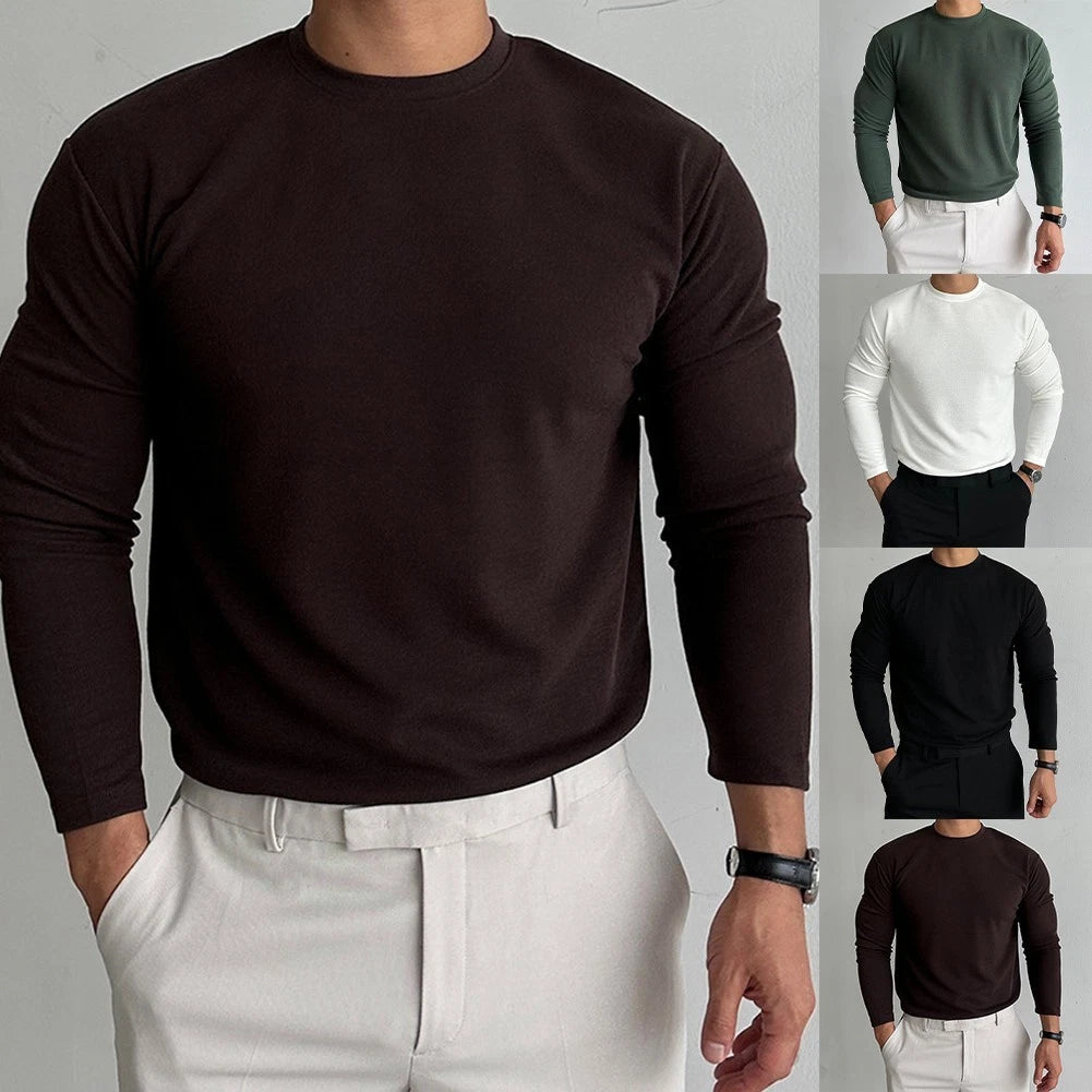 Men's Slim Fit Long Sleeve Sport T Shirt for Bodybuilding Fitness Workout