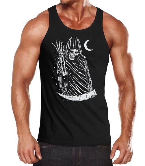 Mens Tank Top Reaper Saltboy Parody Grim Reaper Salt Muscle Shirt Muscle Shirt