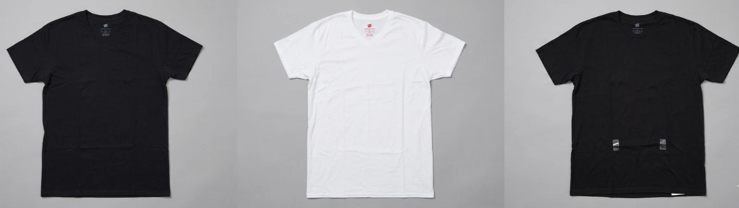Hanes & Urban Outfitters V-Neck Crew Neck Tee T Shirts Black White Men SZ M NEW