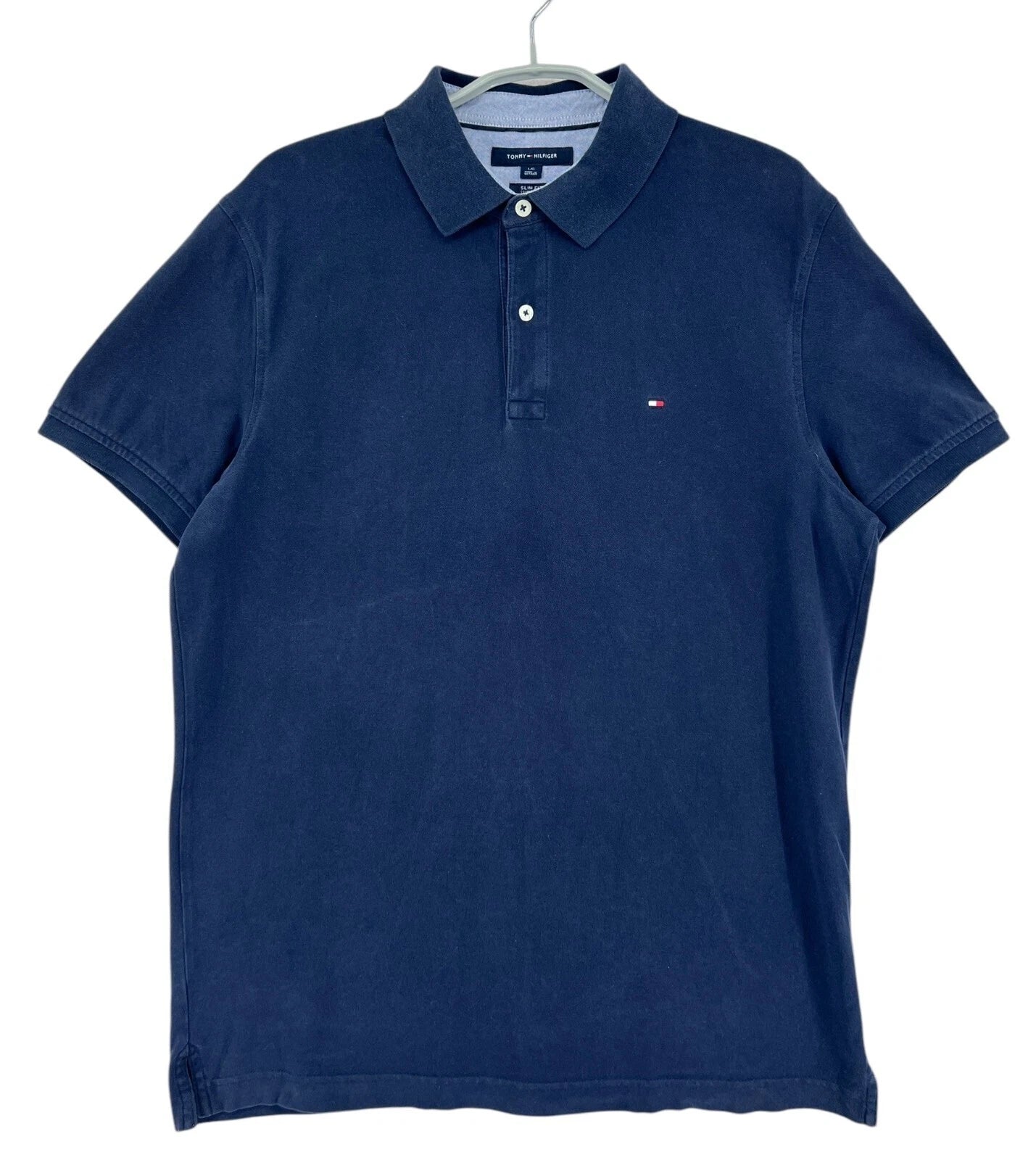 Tommy Hilfiger men's blue slim fit polo t-shirt size L