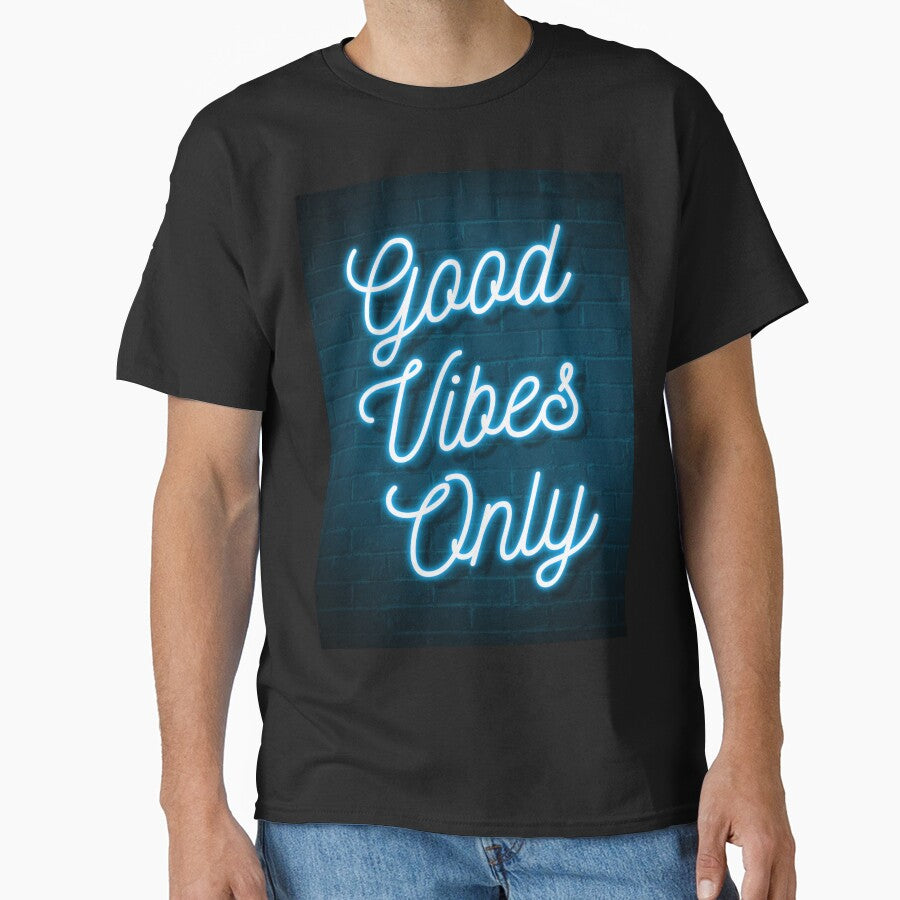 Good Vibes Only - Neon (Blue) by Icky Print