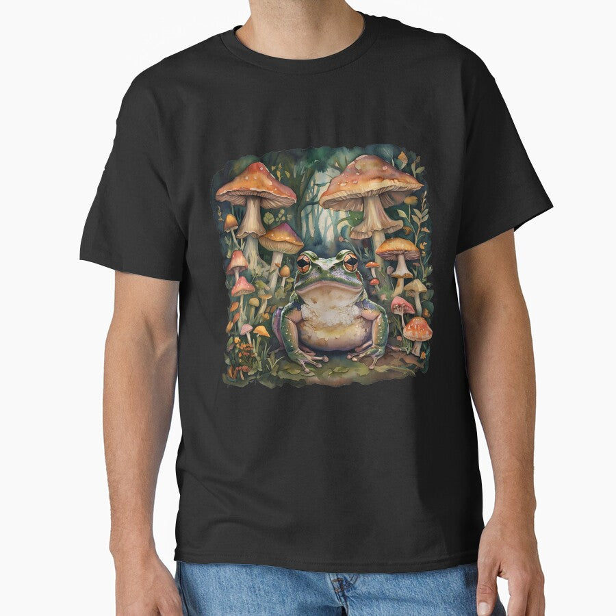 Enchanted Frog & Mushrooms – Cozy Cottagecore Forest Art by WHDProduction45