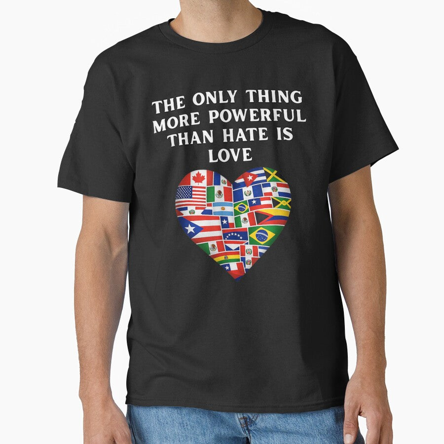 The Only Thing More Powerful Than Hate Is Love Unity Heart Flag by MiteKangerin