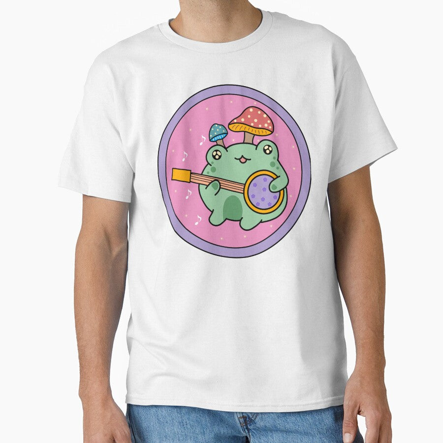 Frog playing banjo by Quacktails