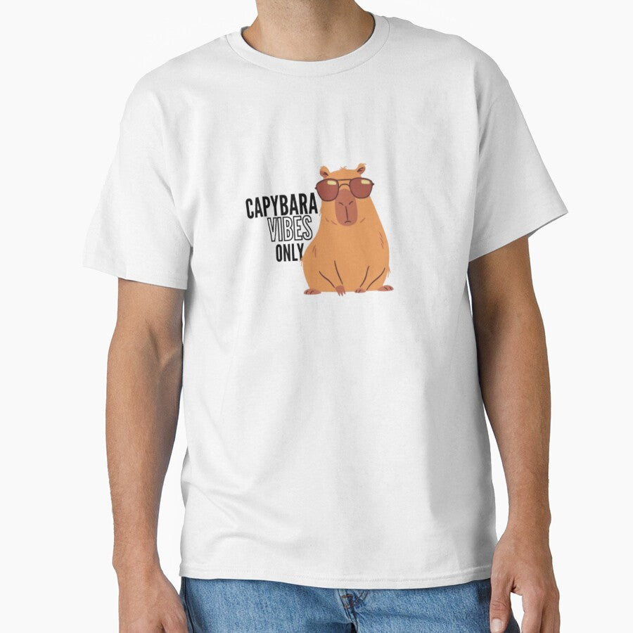 Capybara Vibes Only Sticker by nova-exe