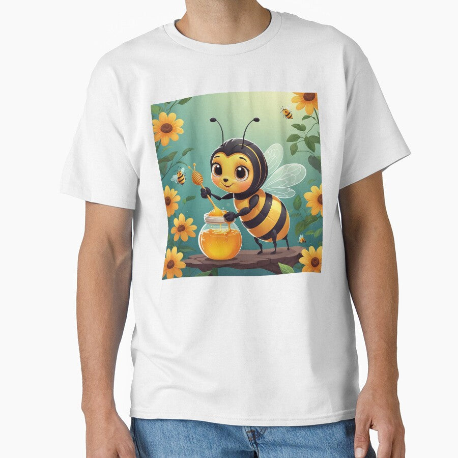 Cute Bee Making Honey by NacreArt