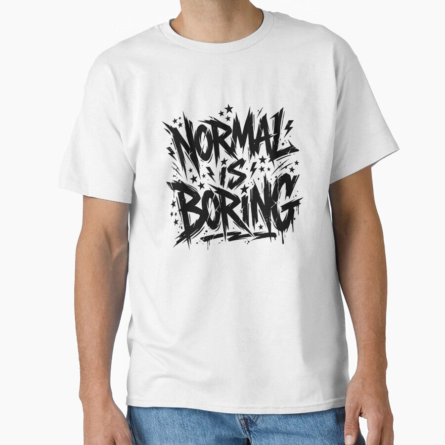 Normal Is Boring Graffiti Typography Design by pradeepvisuals