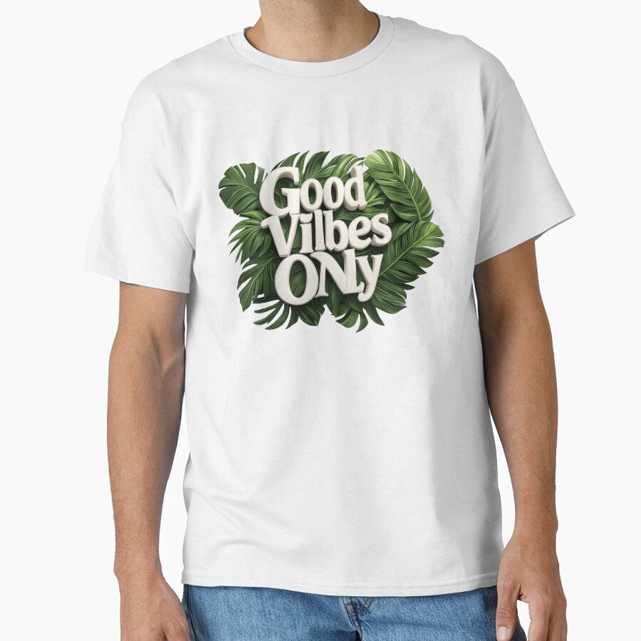 Good Vibes Only Tropical Aesthetic 3D Typography by gtrock