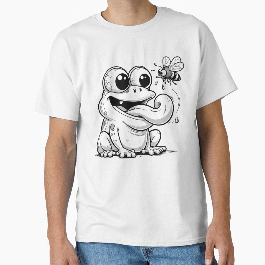 Cute Cottagecore Aesthetic Frog Bee Vintage Graphic by Dapper-Art