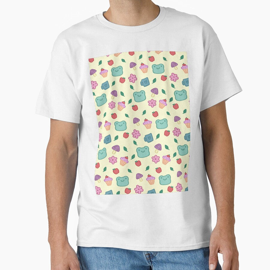 yellow sweet moments froggy pattern by naanlin