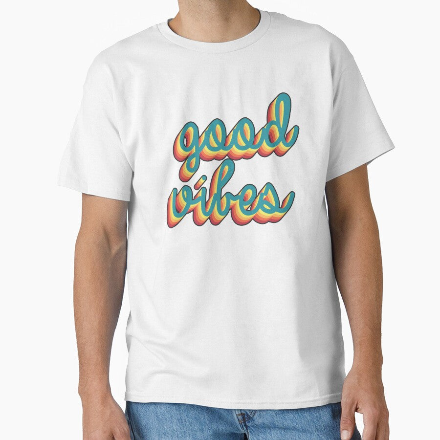 Colorful 80s Retro Palette Good Vibes 3D Extruded Text Script Typography by Cawaiico
