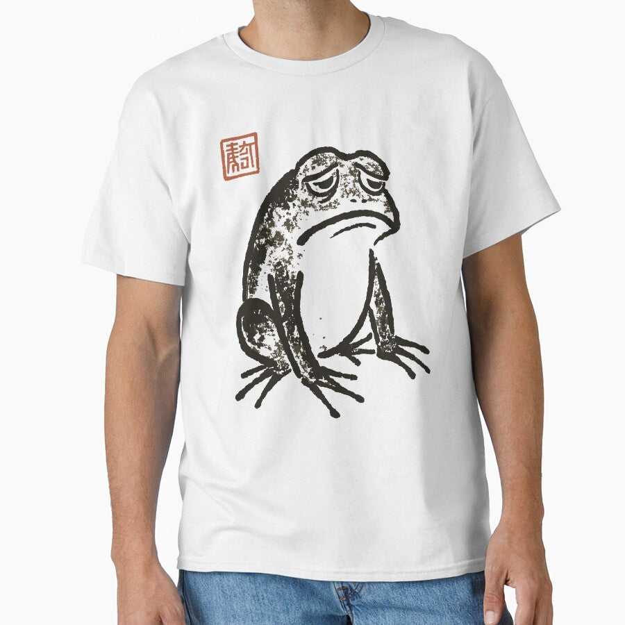 Cute Cottagecore Frog Crying Funny Japanese Aesthetic Design by Jokerstyle