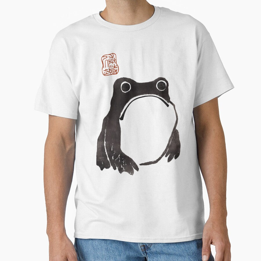 Cute Cottagecore Frog - Grumpy Japanese Frog by uycjqwpz24