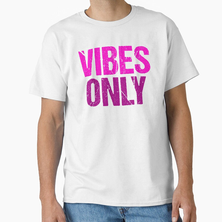 Vibes Only, Pink Grunge Typography by Memes N Lore