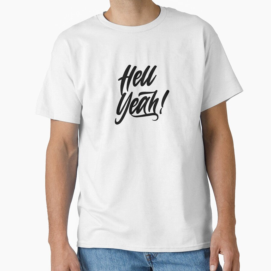 Hell Yeah! Bold black typography design by Pearl67