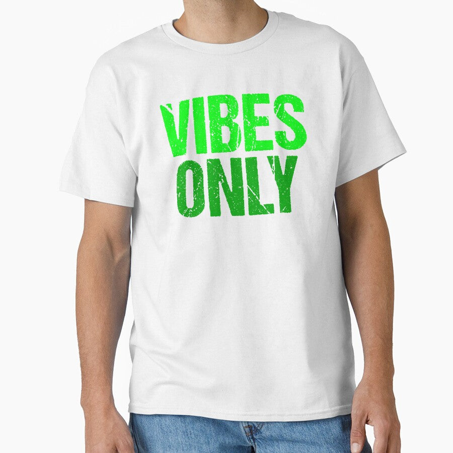 Vibes Only, Green Grunge Typography by Memes N Lore