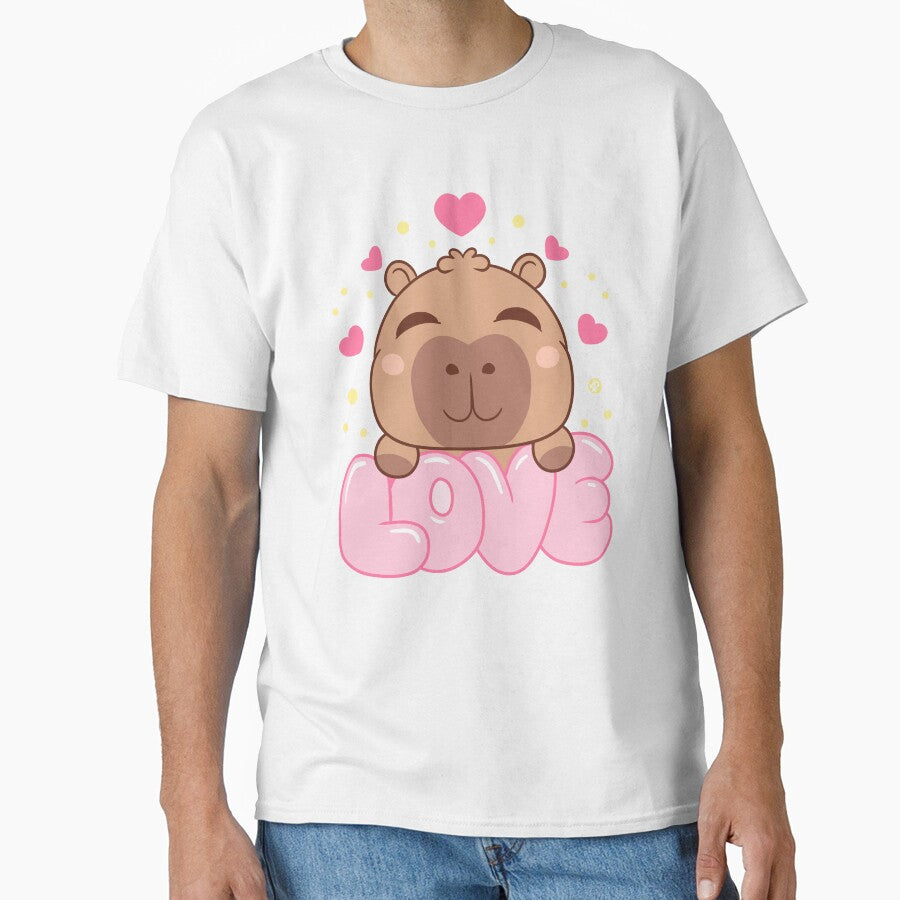 Cute Capybara Love Illustration by VooDudeDesigns