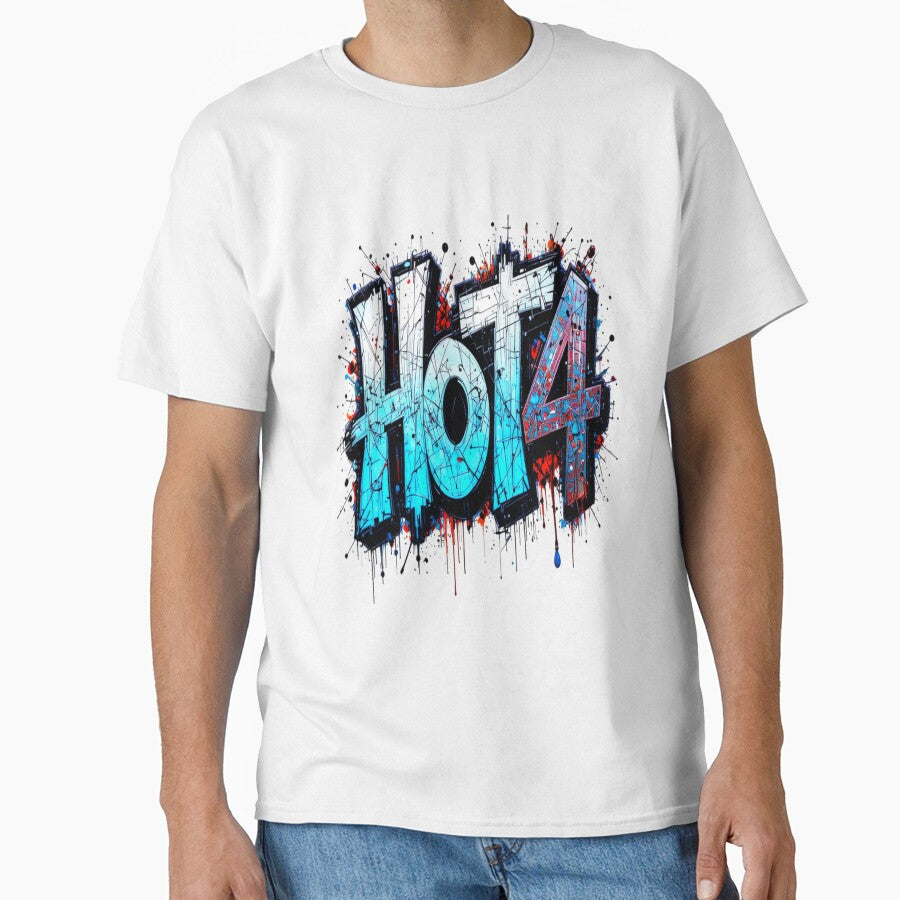 Hot 4 Graffiti Text Design in blue-white-red by Hot4Shirt
