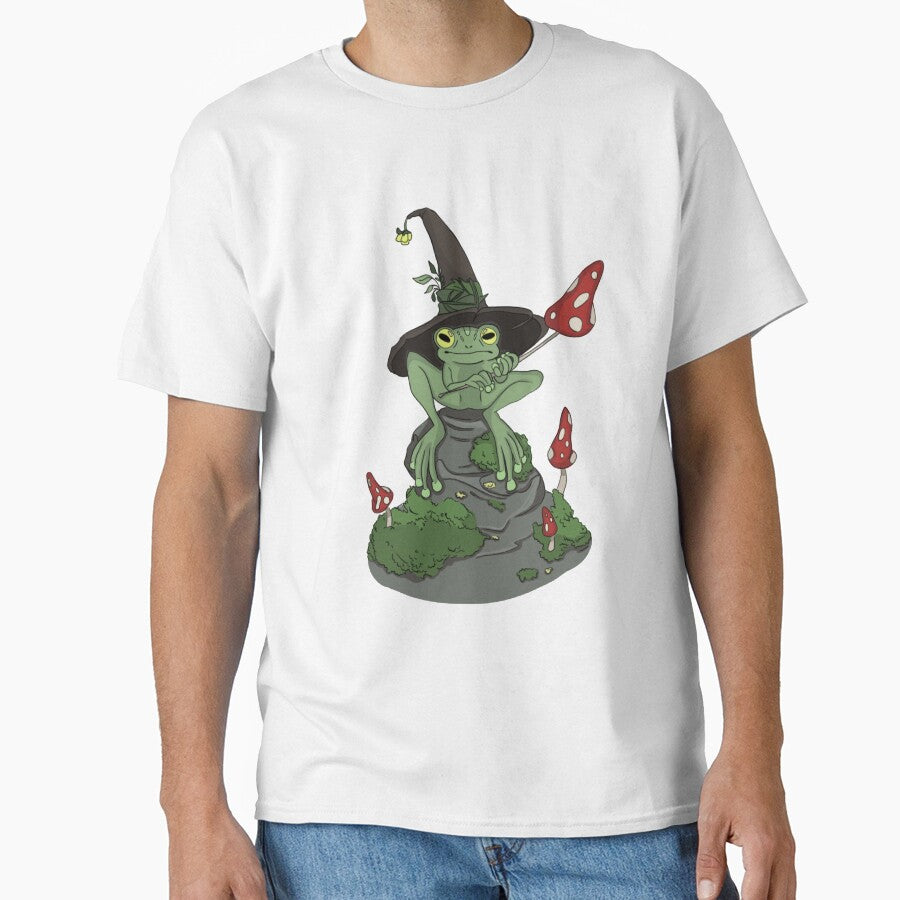 Cute Frog Mushroom Wizard Hat - Kawaii Cottagecore Aesthetic by starnish