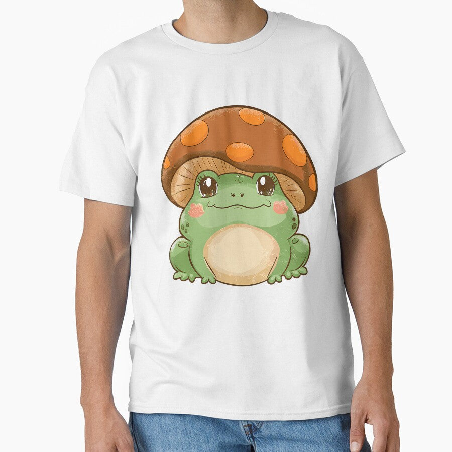 Kawaii Mushroom Frog Cottagecore Aesthetic Cute Nature Lover by MavisJoseph