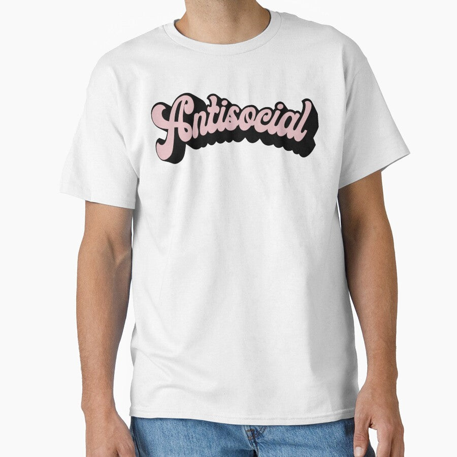 Antisocial arched pink groovy lettering design by julexy