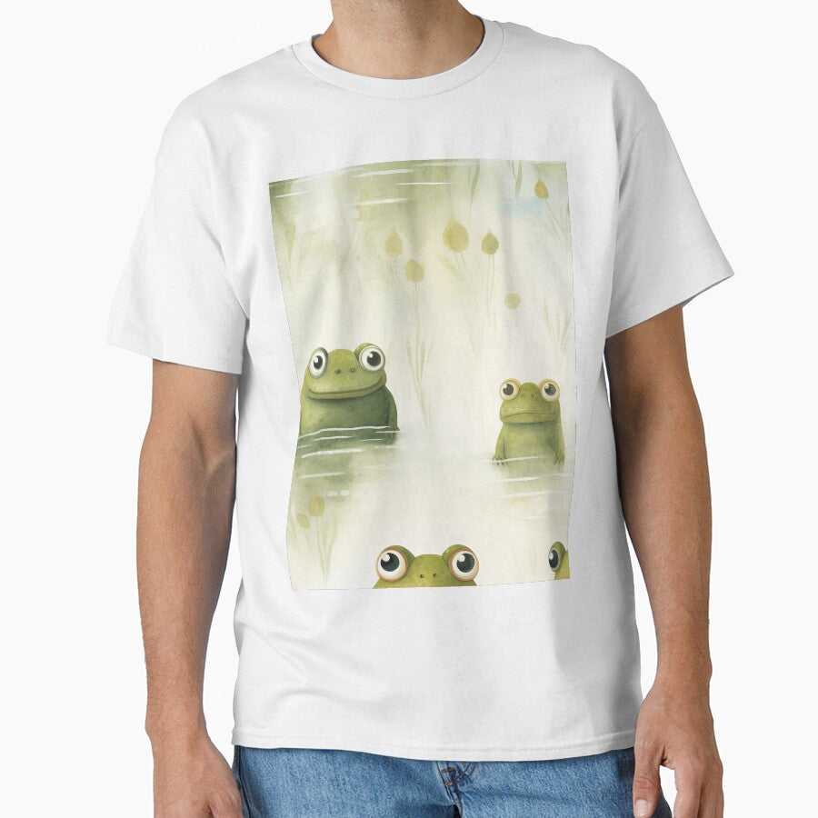 Watercolor Cute Frogs by VintageFlorals
