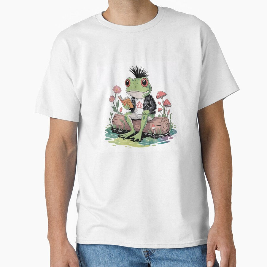 Cottagecore punk frog reading a book by jrdesigns8112