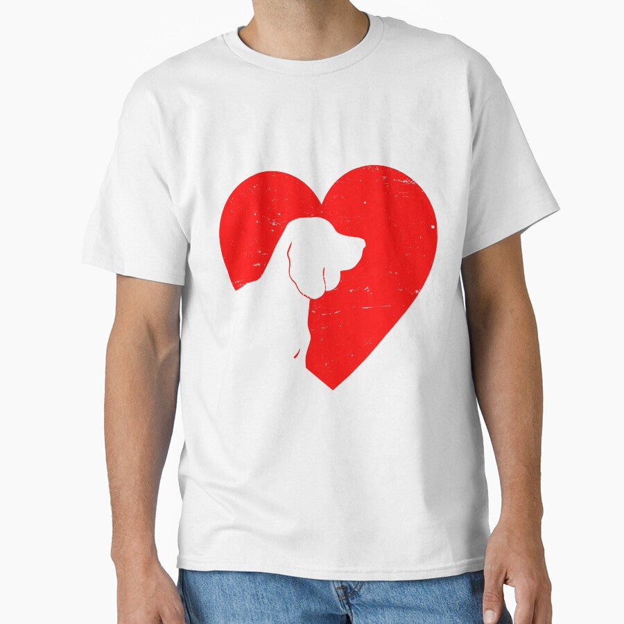 Valentines Day Retro Hearts Beagle Dog by linhchau98