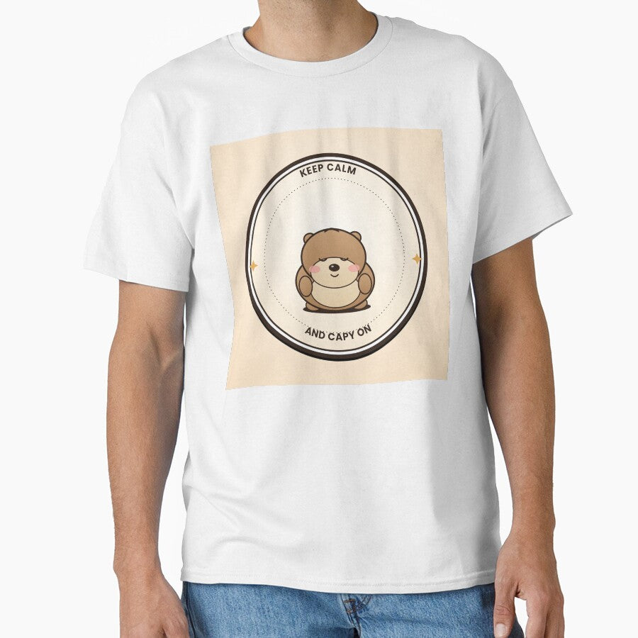 Keep Calm and Capy On | Cute Kawaii Capybara | Funny Positive Animal Quote by SLAYTHESPACE