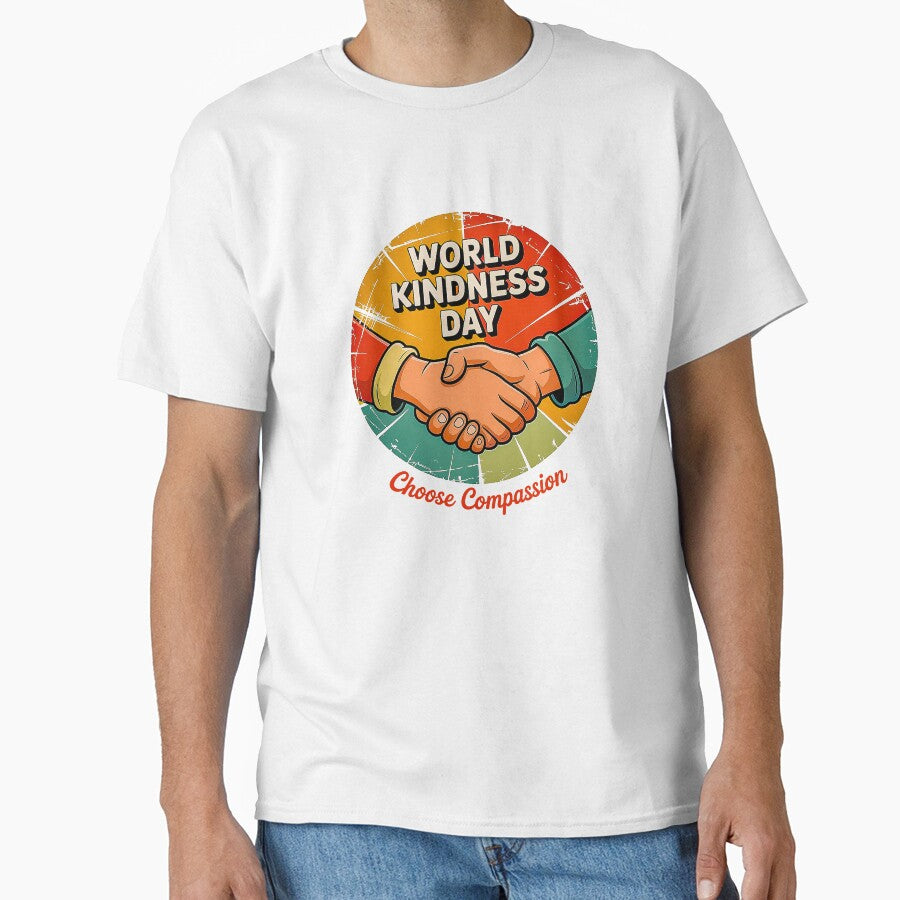 World Kindness Day Retro Handshake Choose Compassion by Amanda's Factory