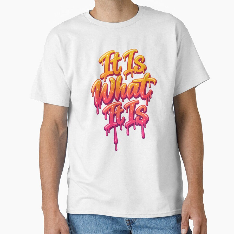 It Is What It Is – Dripping Graffiti Typography Design by Tadeusz1