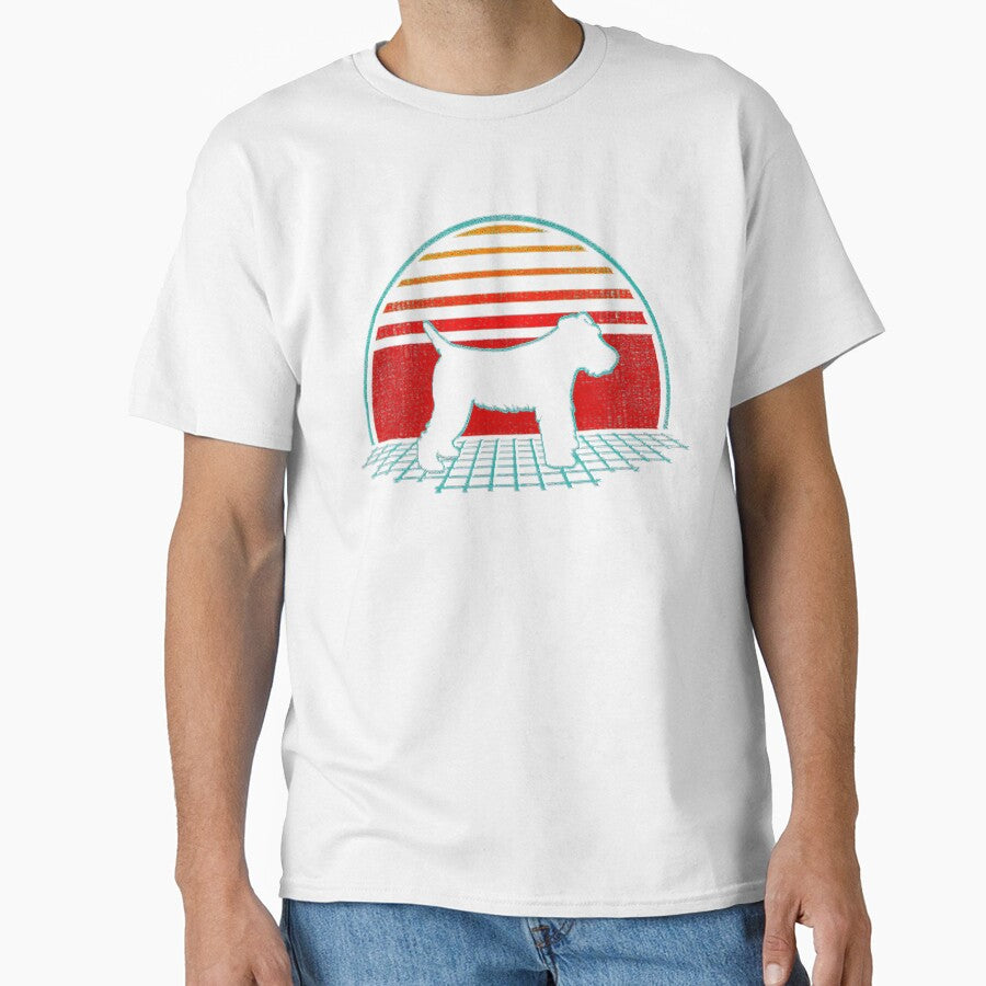 Airedale Terrier Retro Vintage Dog Lover 80s Style Tee Gift Love by BargerStore