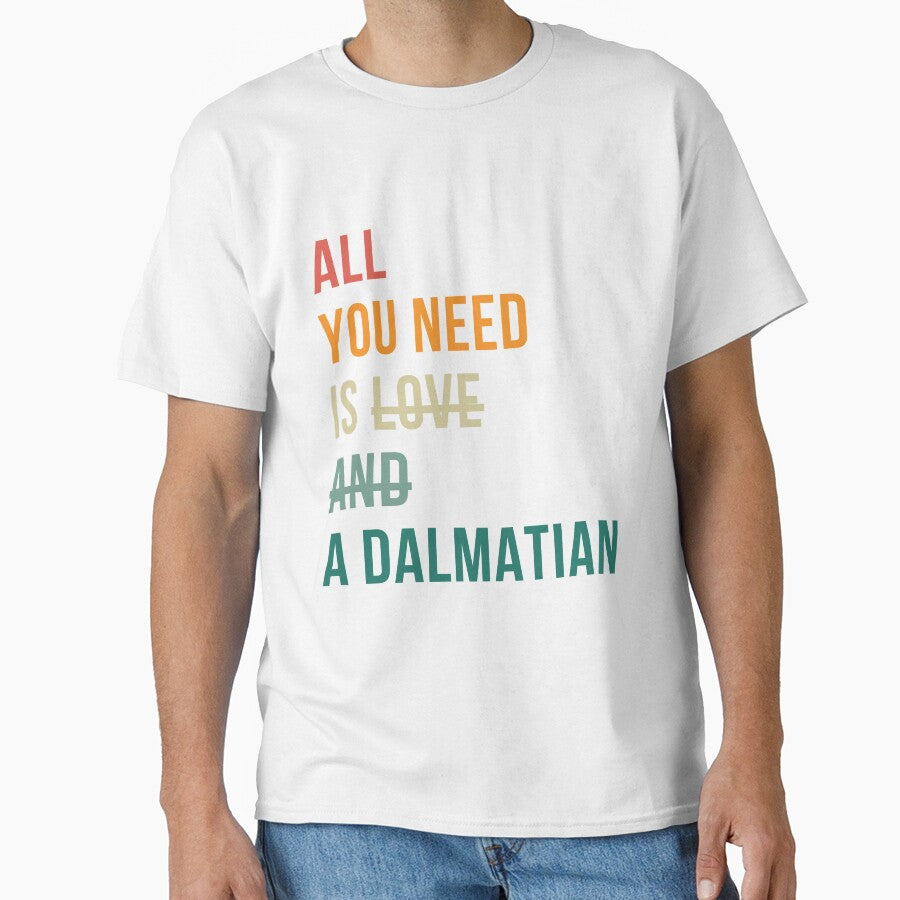 Retro all you need is love and a Dalmatian dog breed design by 29Bumblebee