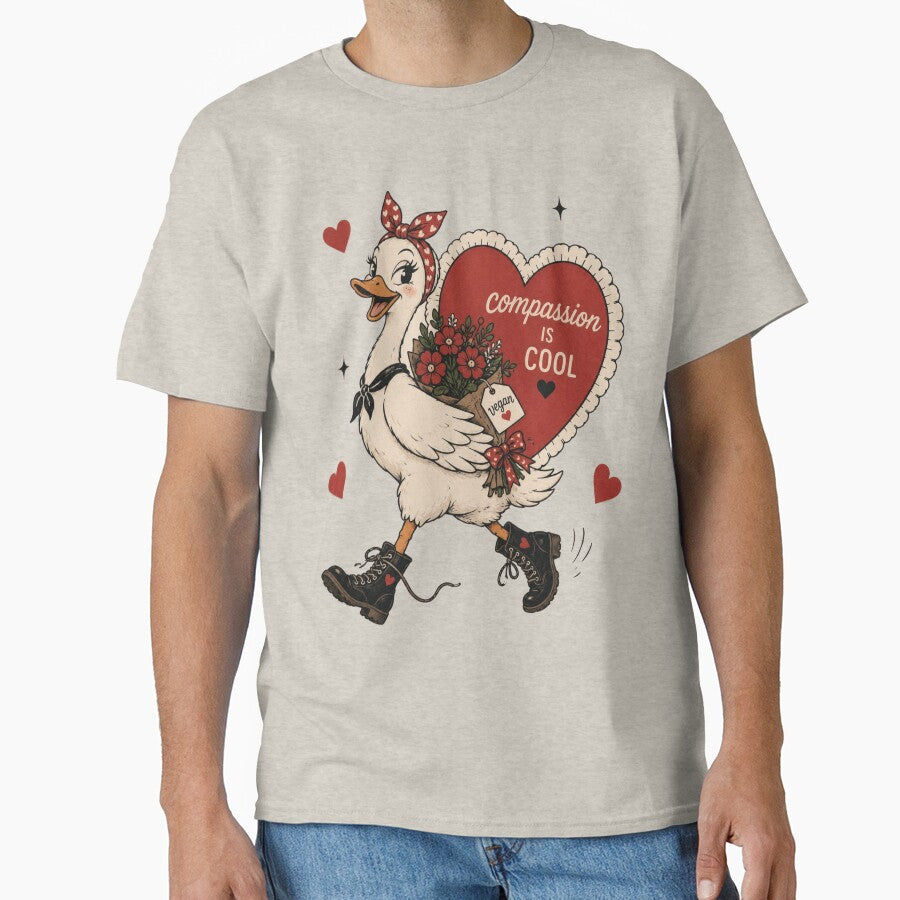 Compassion Is Cool Retro Vegan Duck by *~*MagicCorner*~*