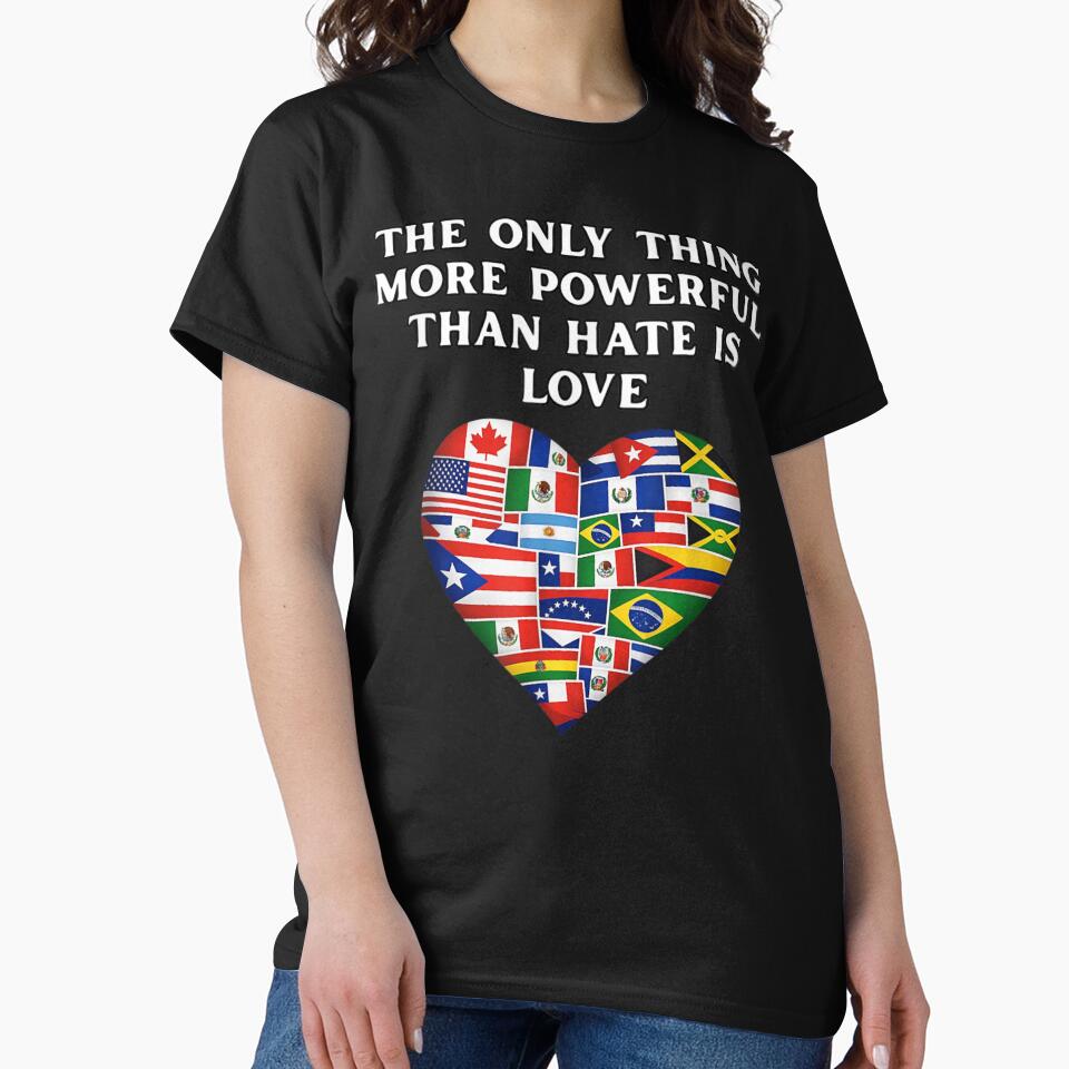 The Only Thing More Powerful Than Hate Is Love Unity Heart Flag by MiteKangerin