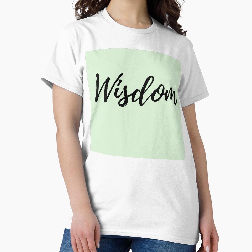 Wisdom - Mint Background Positive Affirmation by ActionFocus