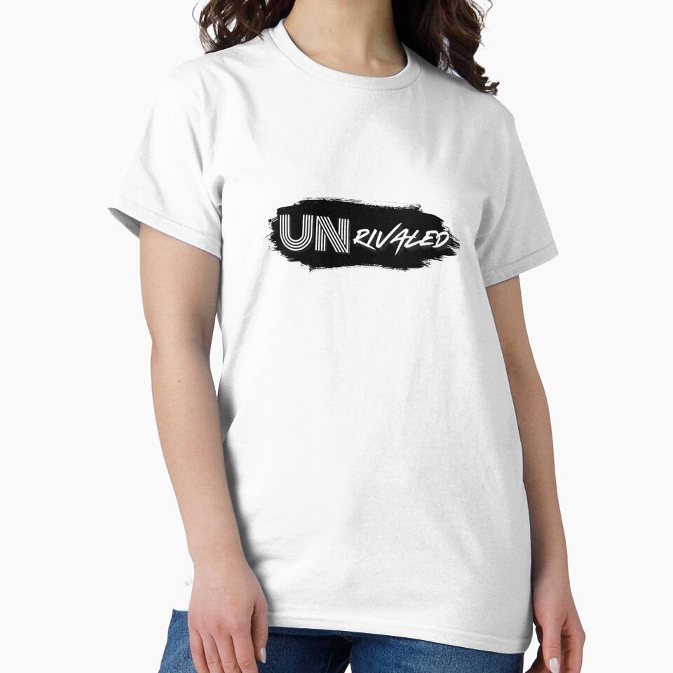 UNRIVALED Streetwear Graphic T-Shirt – Bold Cursive Statement Tee Minimalist Design by KrisArtsDesigns