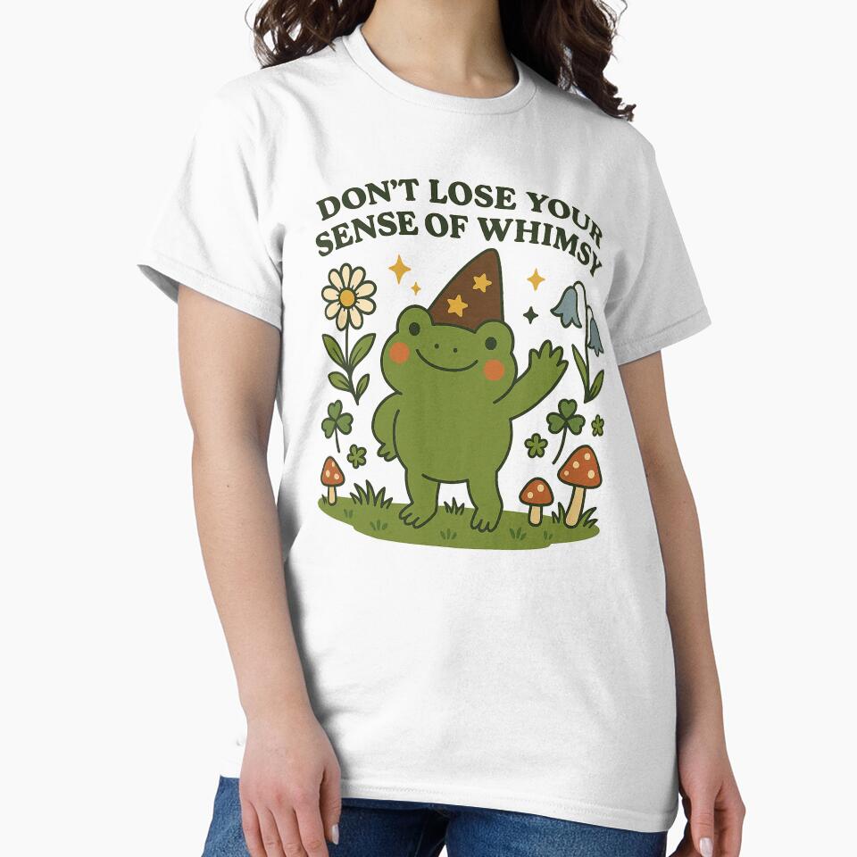 Whimsical Wizard Frog Cottagecore Illustration – Cute Frog with Mushrooms & Flowers by Florarts