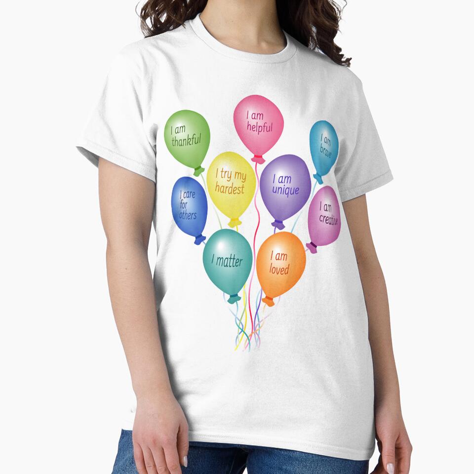 Colorful balloons with positive affirmations by NataliaVVV