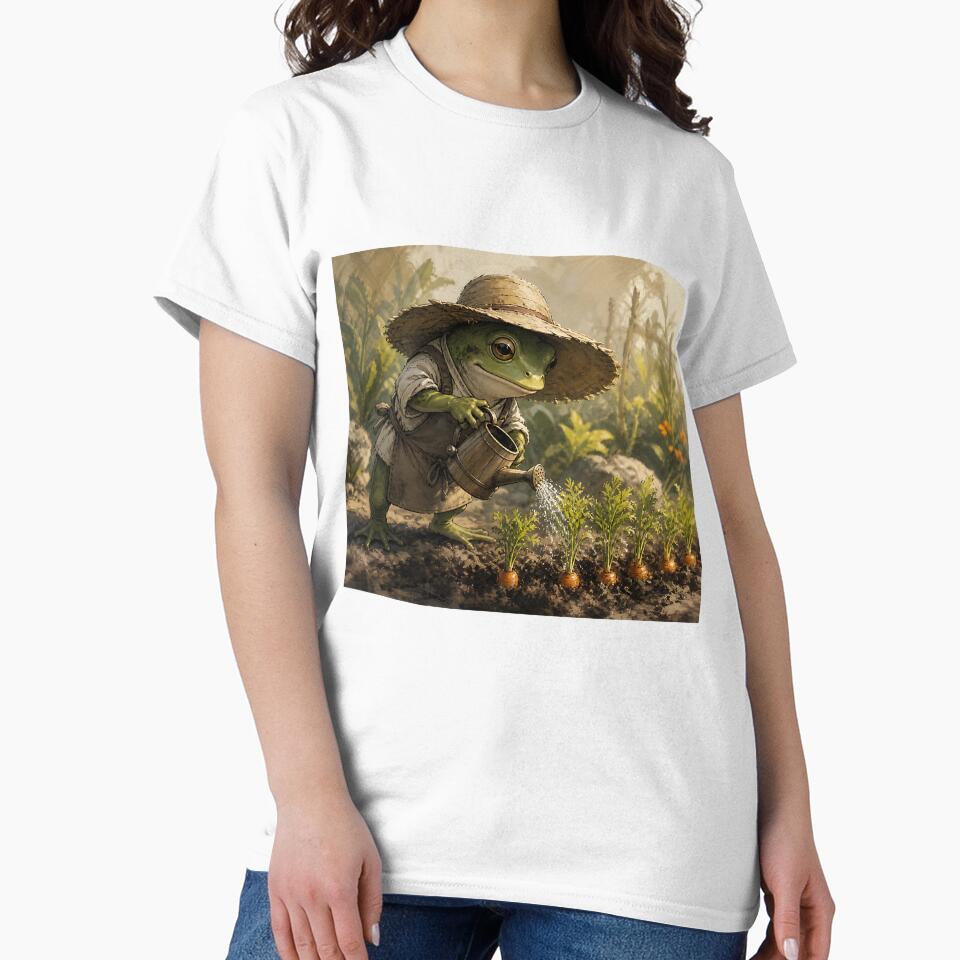 The Vegetable Patch - Cute Cottagecore Frog by bapupa