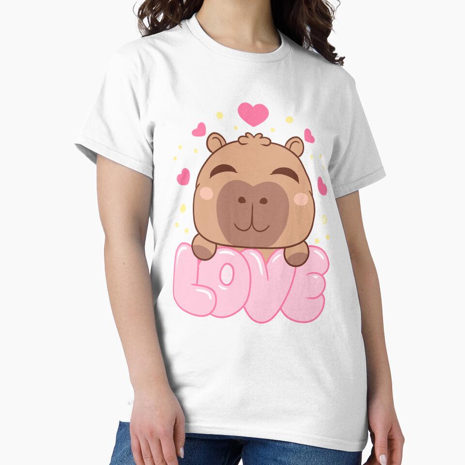 Cute Capybara Love Illustration by VooDudeDesigns