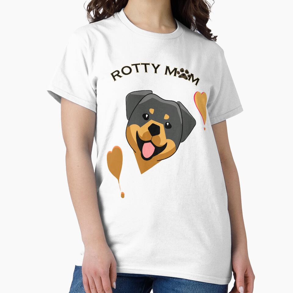ROTTIE MOM - ROTTWEILER MOM ROTTIE MOM SIMPLISTIC DESIGN by YUMMY PENCIL