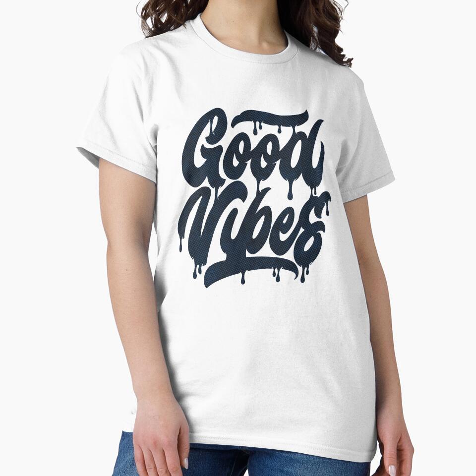 Good Vibes typography design pin buttons, stickers by vikyky