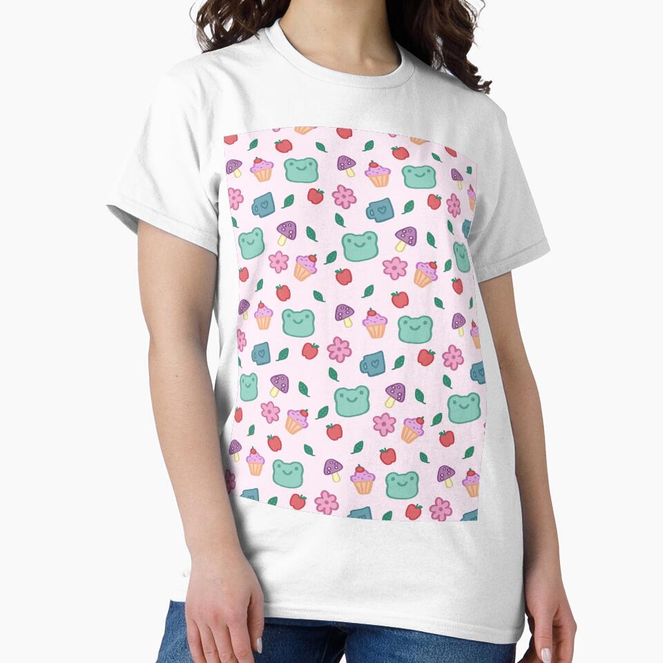 pink sweet moments froggy pattern by naanlin