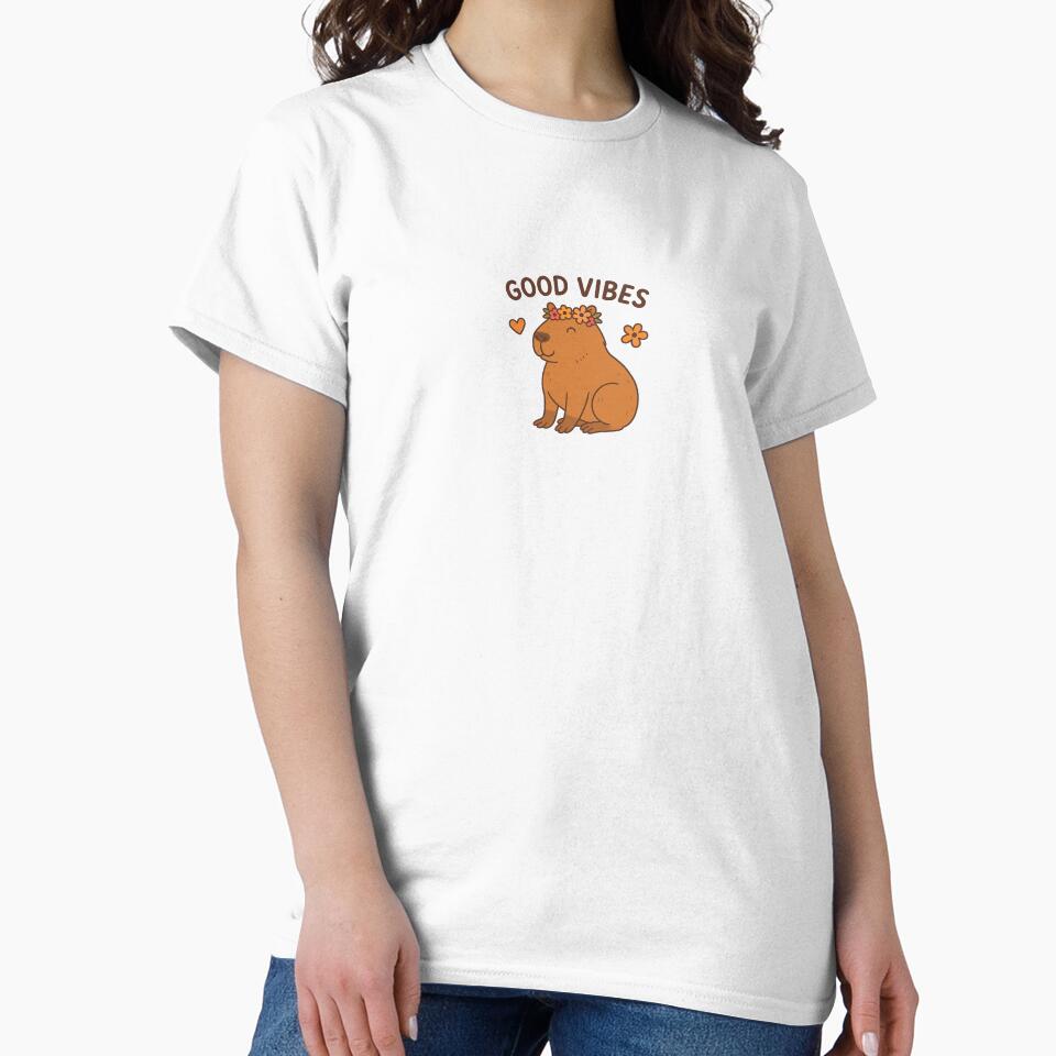 Good Vibes Capybara – Cute Motivational Animal Design by edimoraes