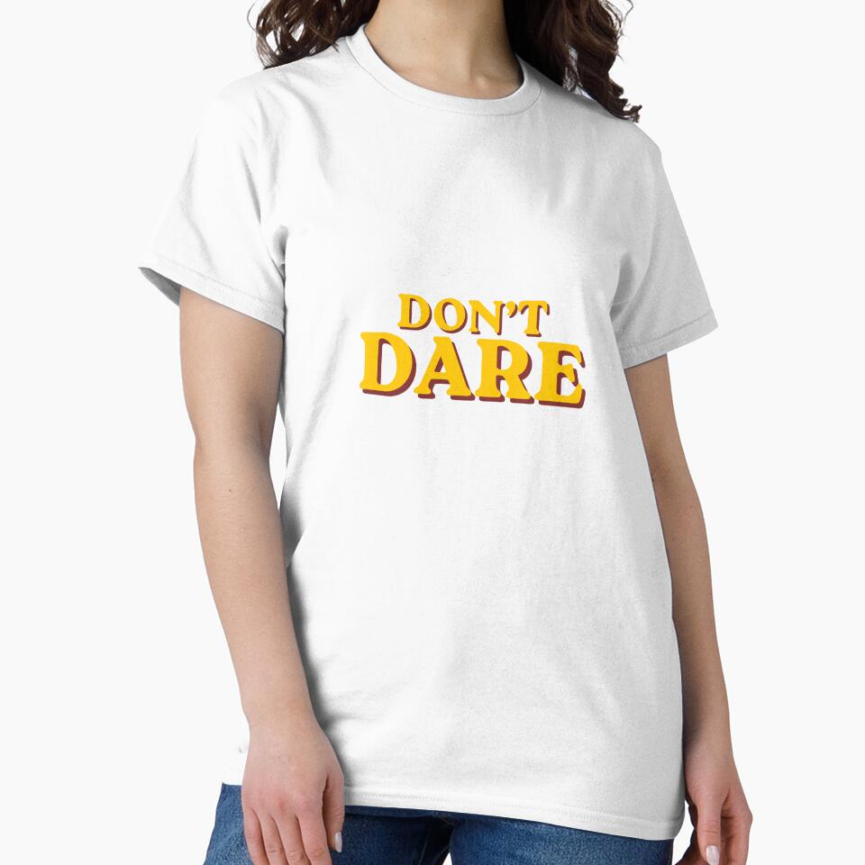 Don't Dare Retro Quote Artwork by FlowerBanks
