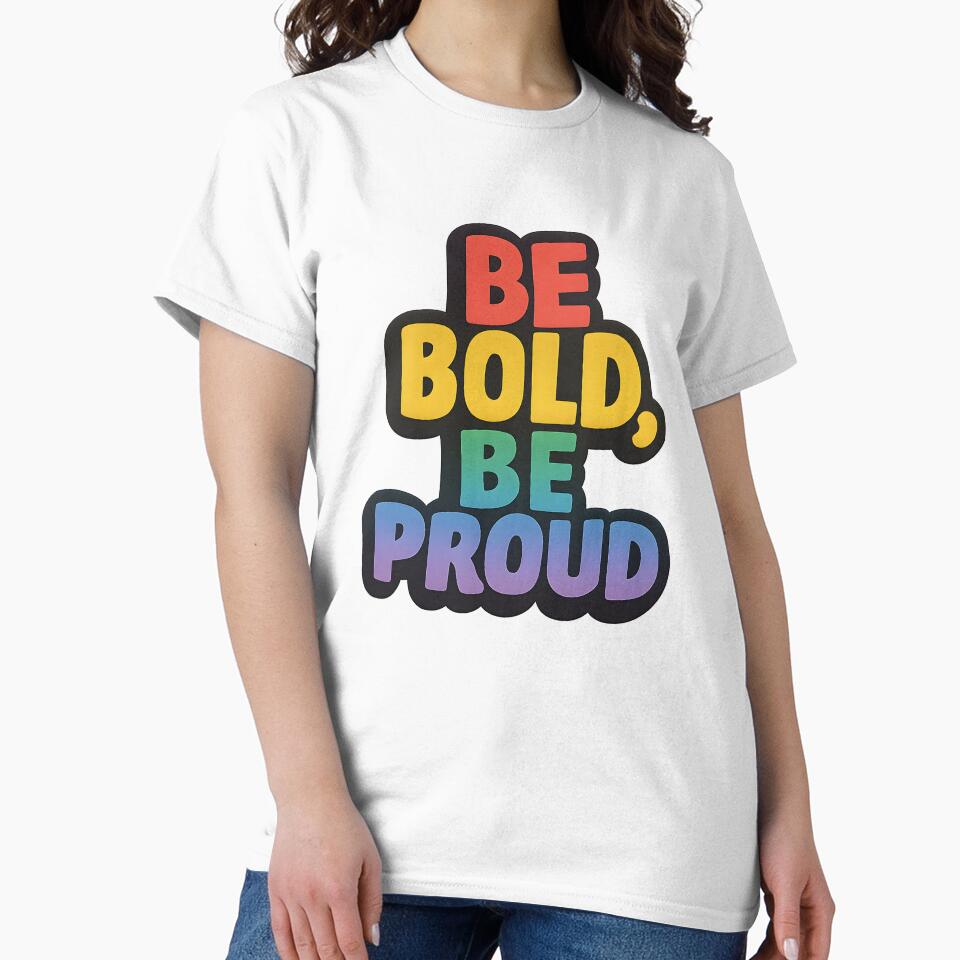Be Bold, Be Proud – Rainbow Text Art by Haus Of Sin