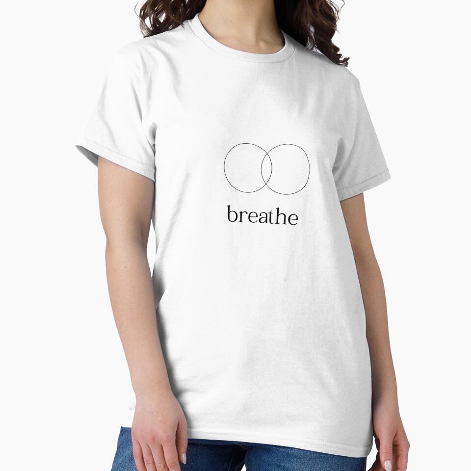 Breathe minimal zen mantra Tshirt / positive meditation gift by LaundrySalt